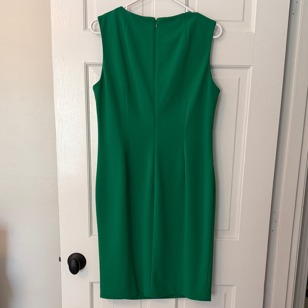 Calvin Klein Kelly Green Sleeveless Sheath Dress - Picture 2 of 4